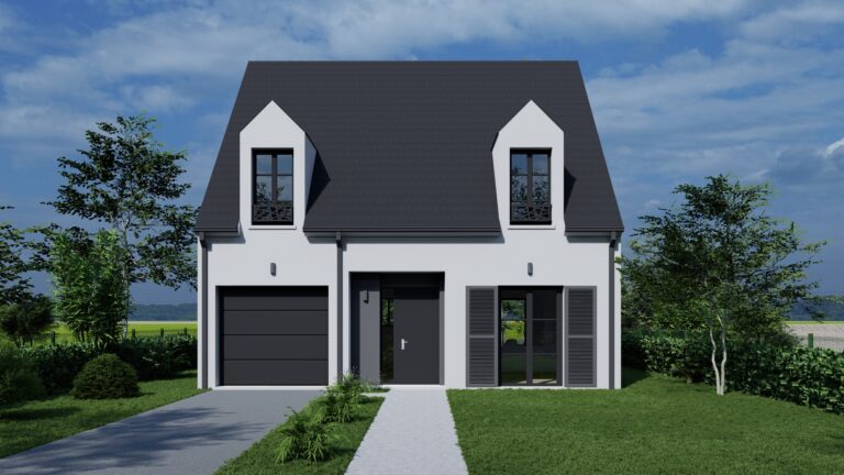 Modèle Aurore - Maison R+Combles de 108m² Façade avant